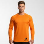 Polera Deportiva Hombre Manga Larga Montecarlo Naranjo - Imagen 3