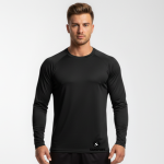 Polera Deportiva Hombre Manga Larga Montecarlo Negro - Imagen 2