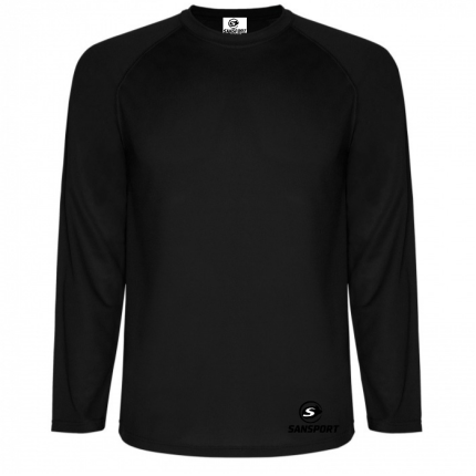 Polera Deportiva Hombre Manga Larga Montecarlo Negro