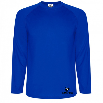 Polera Deportiva Hombre Manga Larga Montecarlo Azul